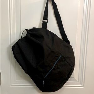GYMSHARK  Large Drawstring bag - Black